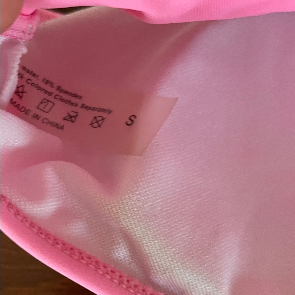 Pink One-Shoulder Ruffle Swim Set - Picture 3 of 3